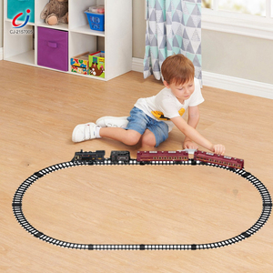 รถไฟของเล่นเฉิงจี้ พร้อมควันจริง ไฟอัจฉริยะ ดนตรี รางรถไฟ DIY รางยาว รถไฟโลหะผสมสำหรับเล่นในร่ม พร้อมควัน - Product Image 3