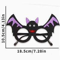Petites lunettes de déguisement style toile d'araignée dorée, souvenirs de Halloween, accessoires de fête à motifs variés