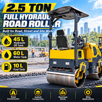 Rouleau compresseur vibrant autoporté de 2,5 tonnes pour le compactage des parkings et des allées
