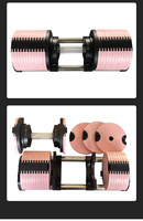 Ensemble d'haltères réglables en fonte cuite à la peinture pour entraînement complet du corps 36kg Logo personnalisé disponible Poignée moletée en acier peu encombrante