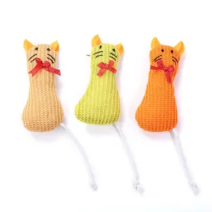 Funny crochet mouse shape interactive cat toys pet supplies plush toys for indoor cats