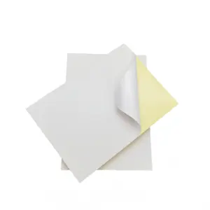 Bahan Mentah dapat dicetak tulisan A4 kertas perekat Matte putih Paper 100 lembar sampul kertas cetak Inkjet label