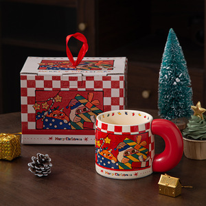 Christmas New Year Gift Ceramic Heat-Resisting American Style Coffee <b>Cup</b> <b>Set</b> Office Mug Souvenir Practical Gift - Product Image 6