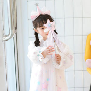 Princess Crown Tiara fermaglio per capelli da ragazza fascia magica bacchetta fascia per capelli velo accessori per capelli per bambini - Product Image 5