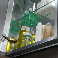 Disesuaikan Modern Smart Sensor cermin Switch persegi panjang diterangi layar sentuh dinding Defog kamar mandi LED Vanity kabinet