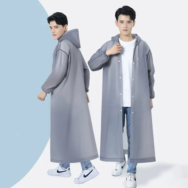 Manteau de pluie personnalisé en usine Ponchos de pluie réutilisables pour adultes hommes manteaux de pluie légers transparents pour femmes avec capuche et cordon de serrage
