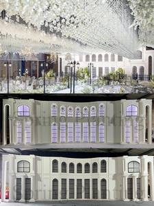 خلفية قلعة مسرح الزفاف مع ضوء الأحداث حفلة جدار ولائم قاعة الزفاف قلعة لتزيين الزفاف - Product Image 3