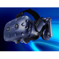 Casque VR HTC VIVE Pro professionnel connecté au PC avec écran AMOLED haute résolution, audio spatial 3D et suivi d'espace de 100 mètres carrés