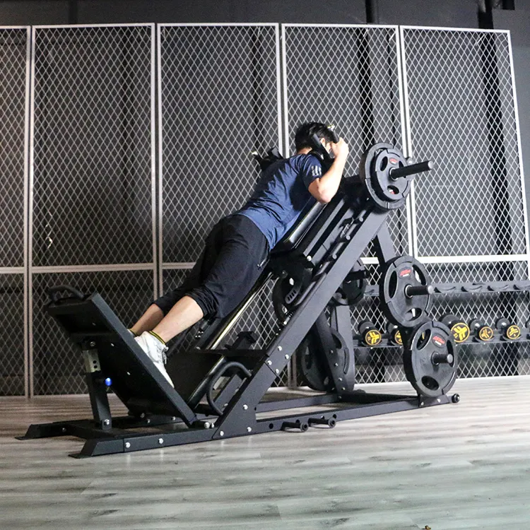 45-Grad-Beinpresse Hack Squat Machine Gym Equipment Kraft training Gewichts platte Loaded Leg Press Hack Squat
