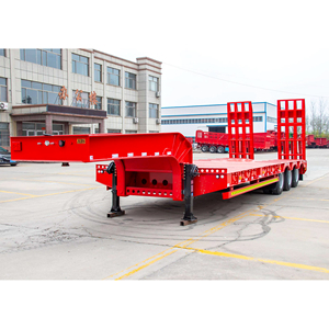 Semirremolques de Cama Baja de Acero de 40 pies, 3 Líneas y 6 Ejes, de Alta Calidad para Transporte de Carga - Product Image 2