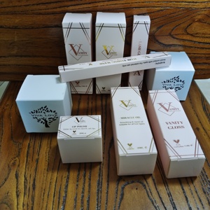 Light design personalizzato rosa make up <span class=keywords><strong>box</strong></span> foglio di rosa oro timbratura Lip polish miracolo olio di imballaggio scatola di carta per cosmetici - Product Image 3