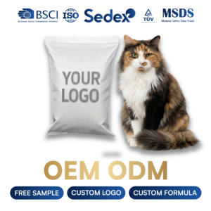 Litière pour chat en bentonite de sodium grise, écologique et durable, à faible odeur, avec logo personnalisé, conforme aux normes ISO et MSDS, 5 kg – Meilleure vente - Product Image 1