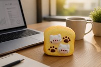 Jouet anti-stress mignon en forme de patte de chat, type Squishy à rebond lent, taille paume, 10cm x 8.5cm x 6.5cm