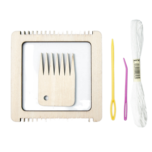 Mini Wooden Weaving Loom with Comb Pack for <b>Sewing</b> Accessory Beginners and Craft Enthusiasts - Product Image 1