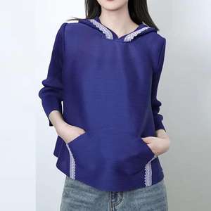 Blusa con Capucha Elegante e Informal para Mujer, Diseño de Moda PY, Verano/Otoño/Primavera, Ecológica, Transpirable, de Secado Rápido y Antiarrugas - Product Image 1