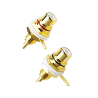Connecteur RCA femelle pour montage sur panneau de châssis, adaptateur pour amplificateur, terminal audio, prise RCA