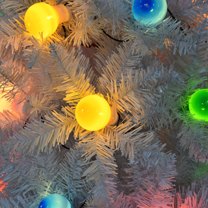 Lápiz flaco blanco Árbol <span class=keywords><strong>de</strong></span> <span class=keywords><strong>Navidad</strong></span> fino <span class=keywords><strong>Delgado</strong></span> artificial con luces LED coloridas Adornos <span class=keywords><strong>de</strong></span> luz <span class=keywords><strong>de</strong></span> bola <span class=keywords><strong>de</strong></span> cadena - Product Image 2