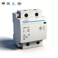 Contactor Modular de CA de 2P 100A, 1NO+1NC, 2NO 2NC, Riel DIN HDH8-100 HANDELE