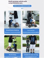 Nouveautés 2026 Déambulateur Rollator pour personnes âgées avec chariot de courses en acier léger et portable Guangdong
