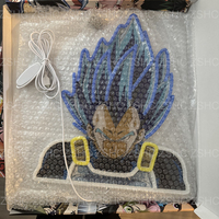 Letrero de Luces Led de Neón de Alta Calidad con Personaje de Anime Dragón, Lámpara de Neón 3D Personalizada de Dibujos Animados para Colgar
