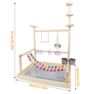 Cadre interactif perroquet en bois, échelle d'escalade Xuanfeng, anneaux de balançoire étanches à l'humidité et anti-moisissure - Product Image 5