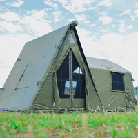 Tente gonflable d'extérieur portable, imperméable et durable, tente de camping à trois pièces