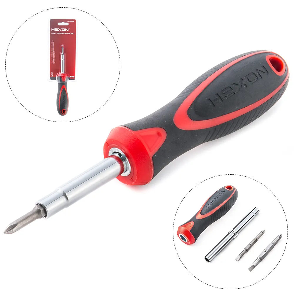 Magnetic 6 in 1 slotted ph driver bits screwdriver kit set