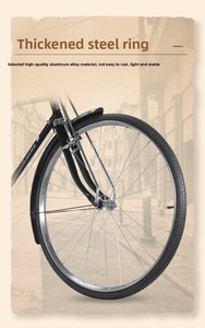 <span class=keywords><strong>Bicicletta</strong></span> Retrò Classica <span class=keywords><strong>da</strong></span> <span class=keywords><strong>28</strong></span> Pollici per Adulti, Casual, <span class=keywords><strong>da</strong></span> Pendolare, Unisex, Robusta, Monovelocità, con Telaio in Acciaio al Carbonio - Modello Internet Celebrity - Product Image 4