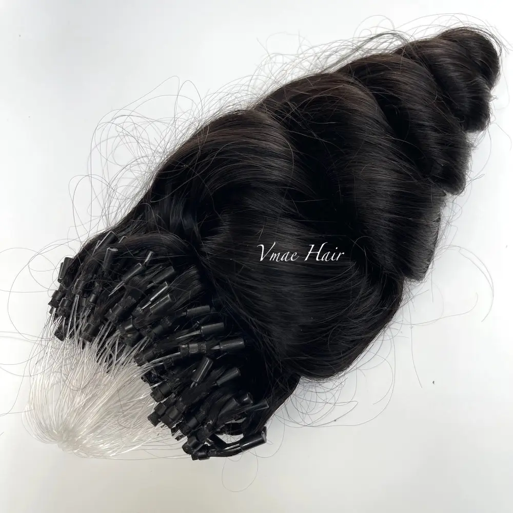 Vmae Remy Virgin Brazilian 100g 1g/s Wavy Loose Water Wave Keratin Micro Loop Ring Human Hair Extensions
