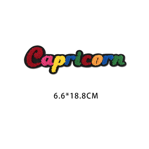 Toppe Zodiacali Colorate in Ciniglia all'Ingrosso, Patch Ricamate Personalizzate con Nome Astrologico da Applicare con Ferro da Stiro su <span class=keywords><strong>Abbigliamento</strong></span>, Felpe e Borse - Product Image 4