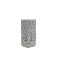Diffuseur d'huiles essentielles et humidificateur central USB en fer forgé blanc ajouré, écologique, avec LED à changement de couleur, garantie 1 an, pour hôtels