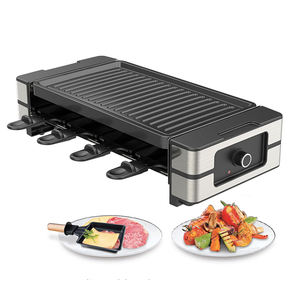 Grill à <span class=keywords><strong>raclette</strong></span> électrique 8 personnes 22956, multifonction, intérieur, poêle antiadhésive, aluminium moulé sous pression PTFE, sans fumée, pour la maison - Product Image 1