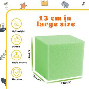24 cubes en <span class=keywords><strong>mousse</strong></span> 13*13*13cm, ensemble de blocs de construction souples pour jeux d'intérieur, parkour et sports d'action (vert) - Product Image 2