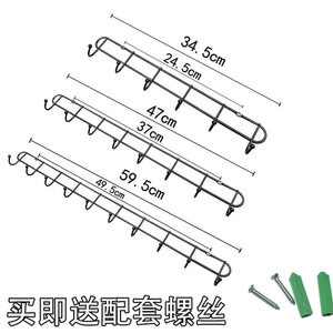 Stainless Steel <b>Wall</b> Hooks One Row <b>Coat</b> <b>Rack</b> Modern Simple Design For Bathroom Kitchen 3 5kg Load Capacity - Product Image 4