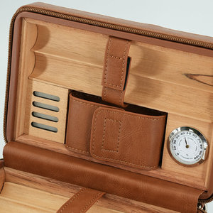 <span class=keywords><strong>Estuche</strong></span> de Cuero para Cigarros, Portátil, con Acabado de Espejo, Clásico, para <span class=keywords><strong>Hombre</strong></span>, Almacenamiento de Viaje de Lujo para 6 Cigarros - Product Image 3