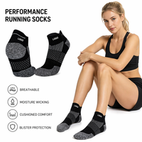 Chaussettes de course performantes en coton et nylon, confortables, respirantes, avec logo personnalisé, compression, pour le cyclisme et la course à pied