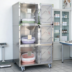 Jaulas para <span class=keywords><strong>Gatos</strong></span> de Acero Inoxidable para Hospitales Veterinarios, Jaulas de Alojamiento para <span class=keywords><strong>Gatos</strong></span> para Clínicas Veterinarias, Venta al Por Mayor - Product Image 1