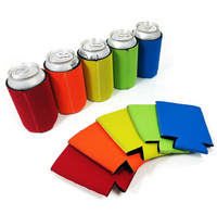 Refroidisseur de canette vierge en néoprène mince avec logo personnalisé de haute qualité pour sublimation de bière avec motif de lettres