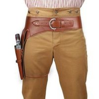 Set Kostum Ksatria Bajak Laut Abad Pertengahan Vintage, Sabuk Gantung Kulit Imitasi Hitam Model Double-leg, Dapat Disesuaikan