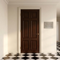 Armoire de chambre en bois massif avec cadre sculpté en noyer foncé, unité murale complète