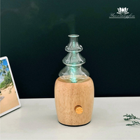 Diffuseur d'huiles essentielles en bois de couleur originale en bois de caoutchouc RX-370 avec 7 lumières LED de couleur pour la maison-le bureau-SPA