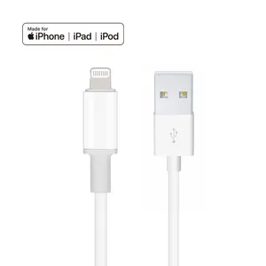 百思通制造商MFi认证USB电缆USB A至8针C189苹果平板电脑iPod IOS充电电缆