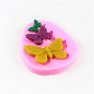 Molde de Silicona Antiadherente para Decoración de Pasteles, con 3 Orificios de Mariposa, para Fondant y <span class=keywords><strong>Arcilla</strong></span> Polimérica - Product Image 2