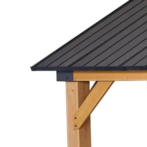 Commercio all'ingrosso della fabbrica gazebo in metallo padiglione ottagonale in legno per tutte le stagioni impermeabile gazebo antiruggine