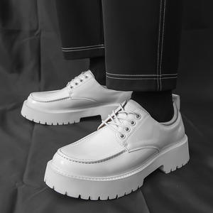 รองเท้าหนังแท้ผู้ชายสไตล์อังกฤษ กันน้ำ ปิดนิ้วเท้า แบบอ็อกซ์ฟอร์ด ทำมือ สำหรับงานแต่งงาน ธุรกิจ ลำลอง กันลื่น พร้อมสายรัดหัวเข็มขัด - Product Image 5