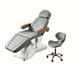Table de massage esthétique, lit facial électrique inclinable, fauteuil de salon, lit de beauté pour extensions de cils avec pédale, lits de beauté - Product Image 3