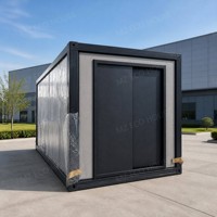 Maison conteneur préfabriquée pliable de 20 pieds, assemblage rapide, extensible, portable, bureau modulaire sur site, hébergement pour travailleurs, camp