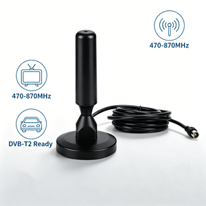 <span class=keywords><strong>Antenne</strong></span> <span class=keywords><strong>TV</strong></span> numérique portable à base magnétique amplifiée 5dBi DVB-T2 HDTV, récepteur aérien RG174 SMA Type F VHF UHF 470-870MHz pour <span class=keywords><strong>TV</strong></span> - Product Image 1