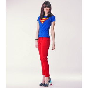 ซูเปอร์ผู้หญิงพระราชสีฟ้าแขนสั้นเสื้อยืด Superwoman พิมพ์เสื้อยืดที่มีการปรับขนาดที่กำหนดเองและบริการการพิมพ์ - Product Image 6