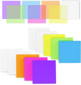 Transparent Sticky Notes 500 Pcs, Clear Sticky Notes Waterproof Translucent Color Memo Pad 3 x 3 inch, See Through Sticky